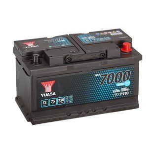 Baterie auto YUASA YBX7110 EFB, 12 V, 75 Ah, 730 A